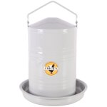 Abreuvoir en métal gris, 5 l Abreuvoir en métal gris, 5 l