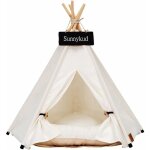 Chien tente tipi pour animaux de compagnie avec coussin lavable amovible tentes sweet house pet dog jouer ...