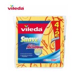 Chiffon jaune doux vileda lot 4 + 2 - microfibre 30% - 35x40cm - multiusages