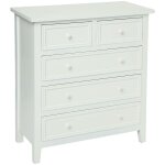 Chiffonnier charme blanc 5 tiroirs - atmosphera crateur d'intrieur