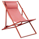 Chilienne en acier textil�ne terracotta ? dimensions l 63 x p 104 x h 85 cm ? tube acier 15 x 25 x 0. ...