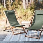 Chiliennes bois - creus - 2 transats en bois d'eucalyptus huilé avec coussin repose - tête savane Chiliennes bois - creus - 2 transats en bois d'eucalyptus huilé avec coussin repose - tête savane