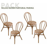 Chillvert - ensemble de 4 chaises de jardin parma 40x52x90 cm fabriquées en rotin naturel résistant couleur ... Chillvert - ensemble de 4 chaises de jardin parma 40x52x90 cm fabriquées en rotin naturel résistant couleur ...