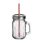 Chope en verre & paille 'souhay' 45cl transparent