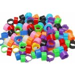 100 pices bague pour pied d'oiseaux anneau d'identification en plastique pigeon bague 8mm anneaux de ...