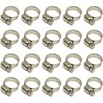 Choyclit - 20 pièces collier de serrage tuyau, collier de serrage tuyau réglable 12 - 20mm, 304 collier ... Choyclit - 20 pièces collier de serrage tuyau, collier de serrage tuyau réglable 12 - 20mm, 304 collier ...