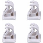 4 pices support de fixation pour tringle  rideaux, crochets muraux auto - adhsifs, tringle  serviette, ...