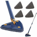 Balai  poussire et lave sol, vadrouille de nettoyage rglable rotative  360, triangular mop avec ...