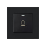 Bouton sonnette exterieur, 220250v interrupteur de sonnette  panneau en verre tremp bouton poussoir ...