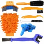 Kit de nettoyage 8 pices pour vlos vtt bmx avec brosses et nettoyeur de chane inclus