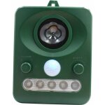 Repulsif d'oiseaux a ultrasons solaire exterieur, double charge solaire, conception etanche, batterie ...