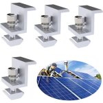 Choyclit - support de fixation panneau solaire kit, 4pcs support de montage de panneau solaire en alliage ...