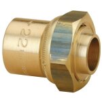 Raccord gaz naturel fer / cuivre femelle + joint  souder 2p 26x34 / cu 28 la pice