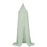 Ciel de lit lili en gaze de coton h 250cm vert atmosphera cr�ateur d'int�rieur