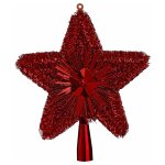 Cimier pour sapin de noël colorama 23cm rouge - paris prix Cimier pour sapin de noël colorama 23cm rouge - paris prix