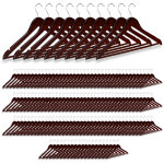 Cintres en bois 150, cintre manteaux, pantalons, robes, vtements, 150 pices, crochet rotatif 360, ...