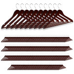 Cintres en bois 200, cintre manteaux, pantalons, robes, vtements, 200 pices, crochet rotatif 360, ...
