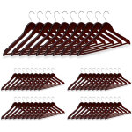 Cintre en bois 50, cintre manteaux, pantalons, robes, v�tements, 50 pi�ces, crochet rotatif 360�, solide, ...