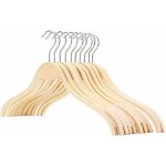 Cintres en bois avec barre pour pantalon cintre pour vtements penderie en bois set, 10pcs , 42cm - shining ...