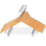 Kadax cintres en bois avec pinces 6x set