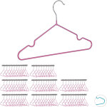 Cintres enfants, lot de 80, cintres bb dcoratifs, t - shirts, chemises, en fer, revtement pvc, encoches, ...