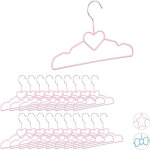 Cintres enfants, set de 20, cintres bb, dcoratifs, chemises, t - shirts, motif c?ur, 30 cm, mtal ...