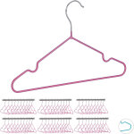 Cintres enfants set de 60 cintres b�b� d�coratif chemises fer rev�tement pvc 30 cm