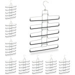 Cintre multiples, lot de 9, multifonctions, gain place, pantalons jupes support amovible, 52x33, 5x2 ...