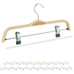 Cintres  pantalons en bois, lot de 20, cintres  pinces, robes, jupes,  clips, crochet rotatif 360c, ...
