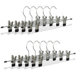 Cintres à pantalon métal pinces caoutchouc lot de 10 jupes antidérapant hxlxp: 9 x 35, 5 x 2, 5 cm, argent ... Cintres à pantalon métal pinces caoutchouc lot de 10 jupes antidérapant hxlxp: 9 x 35, 5 x 2, 5 cm, argent ...