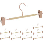 Cintres pinces, lot de 10, 2 pinces, clips pour pantalons et jupes, hxlxp: 11, 5 x 30, 5 x 3 cm, rose ...
