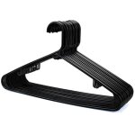 Cintres en plastique noir - lot de 20, cintres pour portemanteaux, armoire et placard solides, cintre ...