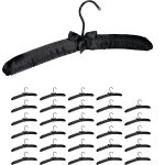 Cintre en satin, lot de 30, cintre rembourr� doux, pour vestes, crochet rotatif 360�, 38 cm, noeud d�coratif, ...