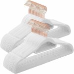 Cintre en velours, lot de 50, antiglisse, barre  cravate, crochet pivotant 360, paisseur 0, 6 cm, ...
