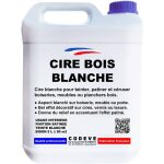 Codve bois - cire bois blanche - 4x5 l - codeve bois - pour l'entretien d'une boiserie, lambris, plinthe, ...