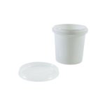 Lot de 10 seaux 365ml avec couvercles pour conservation - diam�tre:95mm