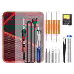Kit de fer  souder 17 pices, mini fers  souder lectriques avec cran lcd numrique, kit de fer  ...