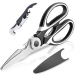 Ciseaux de cuisine multi - usages professionnels, en acier inoxydable, ultra r�sistants, tranchants, ...