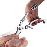 Ciseaux de cuisine, pour le poulet, la volaille, le poisson, la viande, ciseaux  os tranchants en acier ...