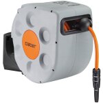 Claber rotoroll evolution 20 m, dvidoir automatique pour montage mural quip de slow rewind system