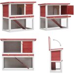 Clapier d'extérieur 1 porte rouge bois - clapier lapin - cage animal domestique - habitat petit animal ... Clapier d'extérieur 1 porte rouge bois - clapier lapin - cage animal domestique - habitat petit animal ...