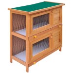 Clapier d'ext�rieur enclos pour petits animaux 4 portes bois