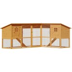 Cadoca - clapier  lapins 2 tages 443x102x104 cm bois massif cage  lapins jardin enclos pour petits ...