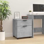 Classeur mobile, armoire de bureau avec roues gris b�ton 45x38x54 cm vidaxl 434083