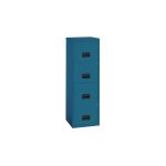 Classeur monobloc 4 tiroirs pour dossiers suspendus - bleu ral 5023 - maxiburo