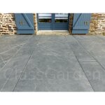 Classgarden ? dalle d'ardoise noire 80x30 cm ? �paisseur 3 cm ? bords rectifi�s ? pour terrasses et all�es ...