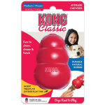 Kong - classic m, rouge - jouet  mcher en caoutchouc naturel pour chien
