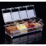 Clear - 4 compartiments assaisonnement box set bocaux à Épices sel transparent, bocaux à Épices bocaux ... Clear - 4 compartiments assaisonnement box set bocaux à Épices sel transparent, bocaux à Épices bocaux ...