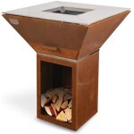 Clementi - barbecue brasero plancha acier corten colorado Clementi - barbecue brasero plancha acier corten colorado