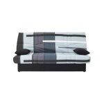 Clic clac 3 places dream - tissu 100% coton imprimé piste gris - couchage 125x190 cm - l190 x p92 x h96 ... Clic clac 3 places dream - tissu 100% coton imprimé piste gris - couchage 125x190 cm - l190 x p92 x h96 ...